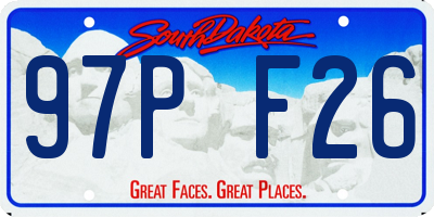 SD license plate 97PF26