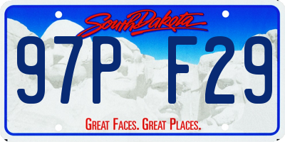 SD license plate 97PF29