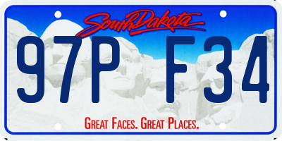 SD license plate 97PF34