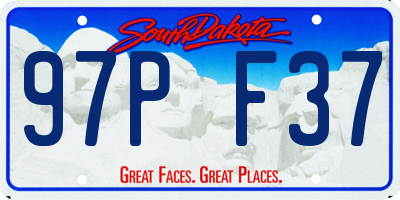 SD license plate 97PF37