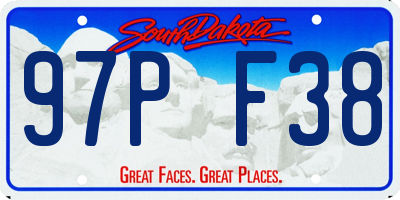 SD license plate 97PF38