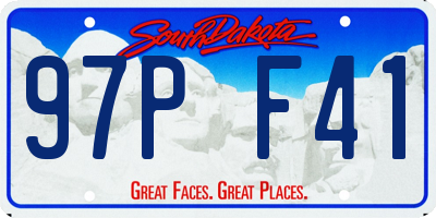 SD license plate 97PF41
