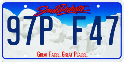 SD license plate 97PF47