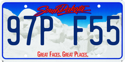 SD license plate 97PF55