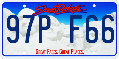 SD license plate 97PF66