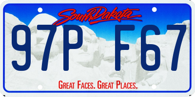 SD license plate 97PF67