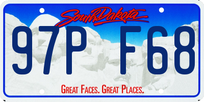 SD license plate 97PF68