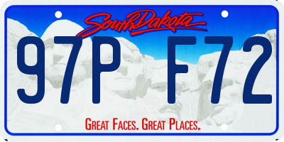 SD license plate 97PF72