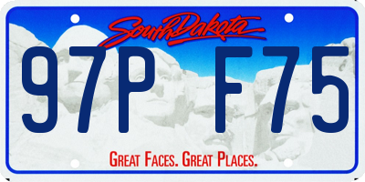 SD license plate 97PF75