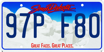 SD license plate 97PF80