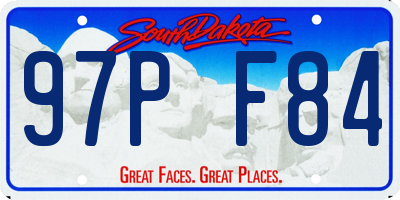 SD license plate 97PF84