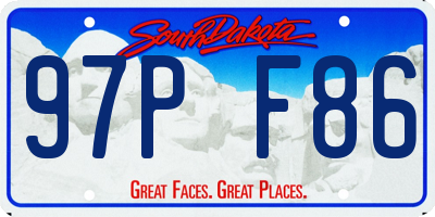 SD license plate 97PF86