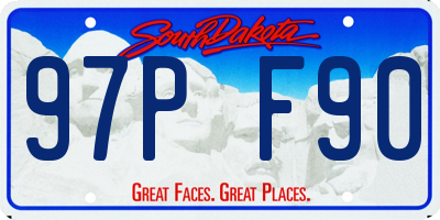 SD license plate 97PF90