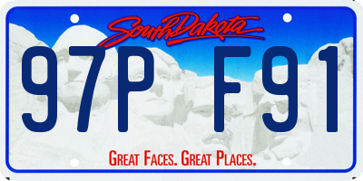 SD license plate 97PF91