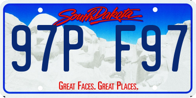 SD license plate 97PF97