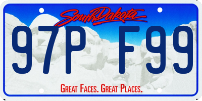 SD license plate 97PF99