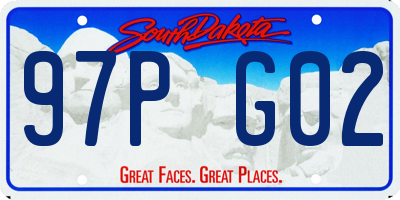 SD license plate 97PG02