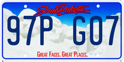 SD license plate 97PG07