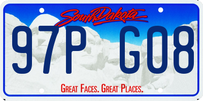 SD license plate 97PG08