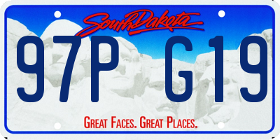 SD license plate 97PG19