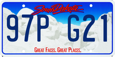 SD license plate 97PG21