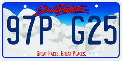SD license plate 97PG25