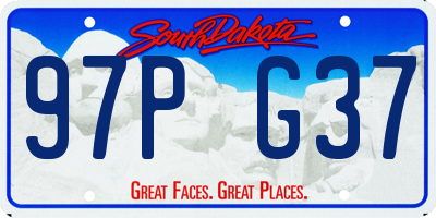SD license plate 97PG37