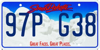 SD license plate 97PG38