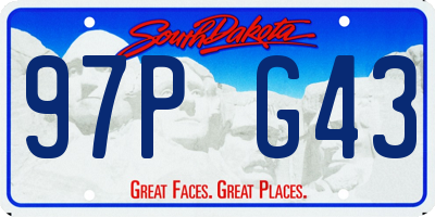 SD license plate 97PG43