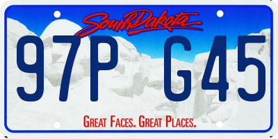SD license plate 97PG45