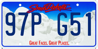 SD license plate 97PG51
