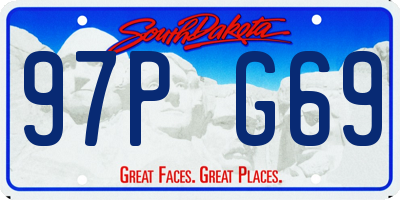 SD license plate 97PG69