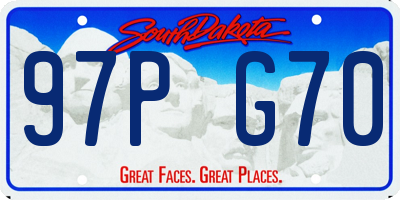 SD license plate 97PG70