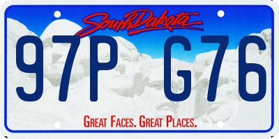 SD license plate 97PG76