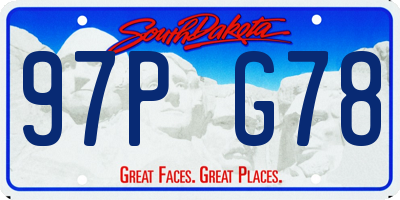 SD license plate 97PG78