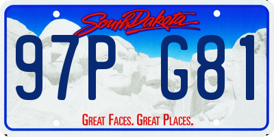 SD license plate 97PG81