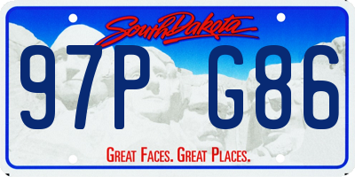 SD license plate 97PG86