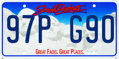 SD license plate 97PG90