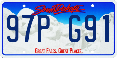 SD license plate 97PG91