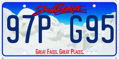 SD license plate 97PG95