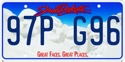 SD license plate 97PG96