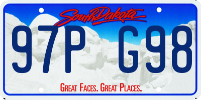 SD license plate 97PG98