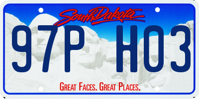 SD license plate 97PH03