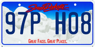 SD license plate 97PH08