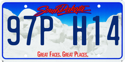 SD license plate 97PH14