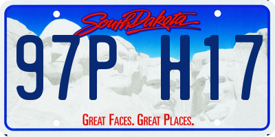 SD license plate 97PH17