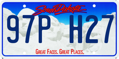 SD license plate 97PH27