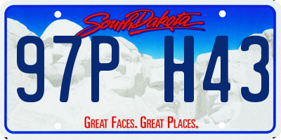 SD license plate 97PH43