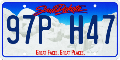 SD license plate 97PH47