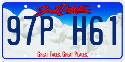 SD license plate 97PH61